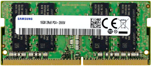 Samsung 16gb Ddr4 Pc4-21300, 2666mhz, 260 Pin Sodimm, 1.2...