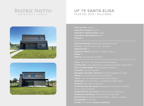 Imagen 26 de 32 de Emprendimiento Casas A Estrenar En Venta | Barrio Privado Santa Elisa En Pilar Zona Norte | Pilar Del Este | Financiación