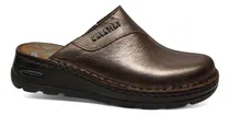 Comprar Zueco Cerrado Cavatini De Cuero Mujer Base Goma Calan I25