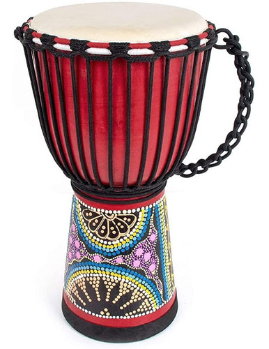 Imagen 1 de 7 de Kmise Djembe - Bongos De Mano Africanos (caoba, Piel De Cab.