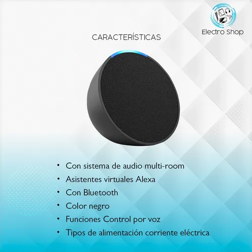 Echo Pop Con Asistente Virtual Alexa Color Negro 2023