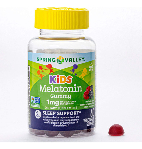 Spring Valley Melatonina Kids 1mg 60 Gomitas Vegetarianas 