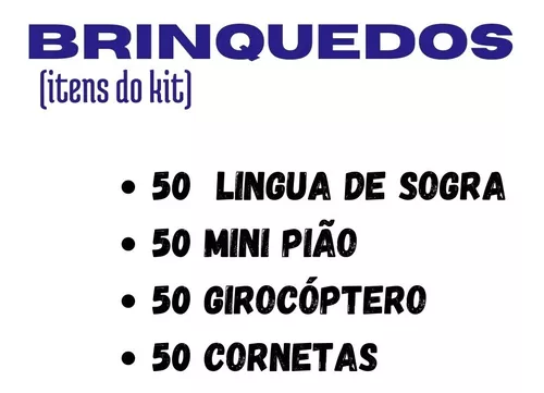 Kit 50 Mini Pião Para Lembrancinhas E Saquinho Surpresa