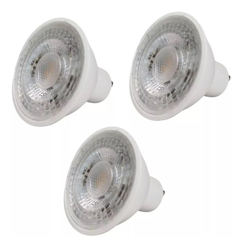 Ampolleta Led Gu10 Megabright 5.5w 3000k Luz Calida Pack 3