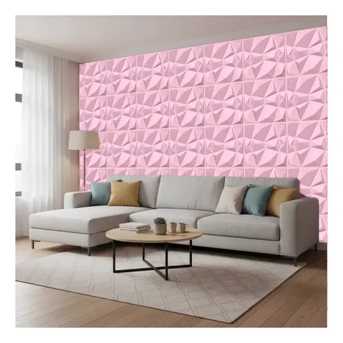 Pvc Rosa 20pcs Panel Decorativo Pvc De Pared 3d Rosa,al Fuego,30x30cm | Meses ...