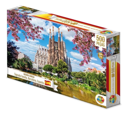 Jogo Quebra Cabeça Puzzle 500pçs Sagrada Família Barcelona 