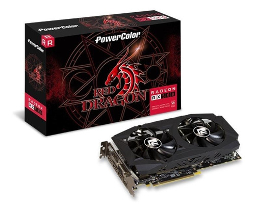 Tarjeta de video AMD PowerColor  Red Dragon Radeon RX 500 Series RX 580 AXRX 580 8GBD5-3DHDV2/OC OC Edition 8GB