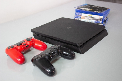 Sony Playstation 4 Slim Cuh-20 1tb + Juegos + 2 Joysticks