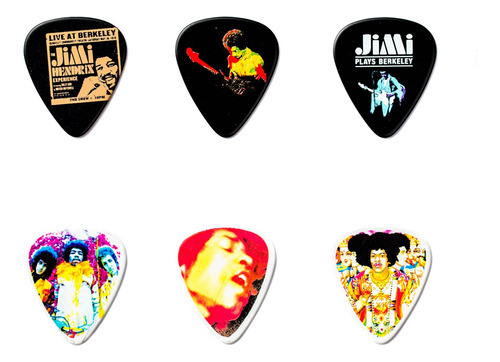 Lata 12 Púas Hendrix Jim Dunlop Color Jh-Pt04h Tamaño Heavy