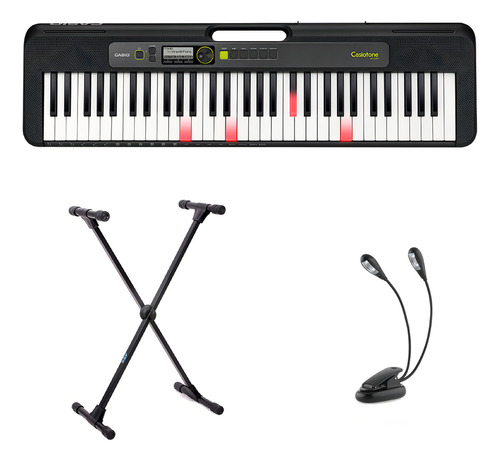 Teclado Casio Casiotone Lk-s250 Com Suporte E Luminária Kit