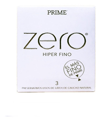 Preservativos Prime Zero Hiper Fino 12 Cajitas X 3 Unidades