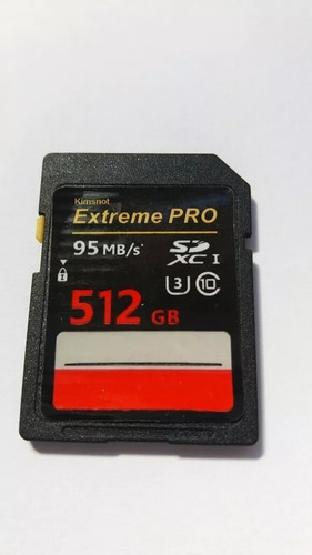 Cartão Sd Sdxc Extreme Pro 512gb 95mb/s Uhs-3 C10(carta Reg