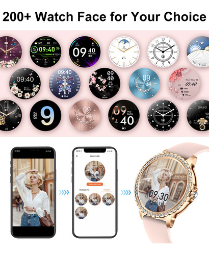 Smartwatch Reloj Inteligente Mujer Android Ios 1.32 Rosa