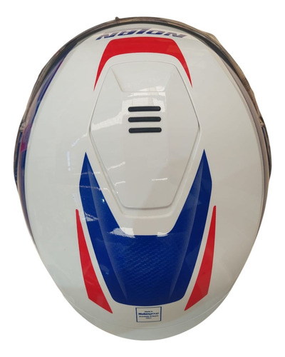 Casco Abatible Nolan Blanco N100 5 N-com Ultrawide Visor Blanco/azul Lisa M