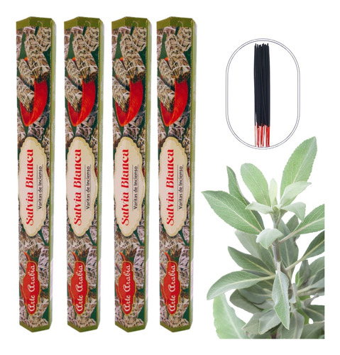 Inciensos Mayoreo A. Arabia Natural 80 Varas Lujo Fragancia Salvia Blanca