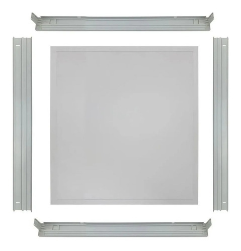 Imagen 2 de 9 de Kit Marco Adaptador P/ Panel Led 605x605mm - Macroled 48w