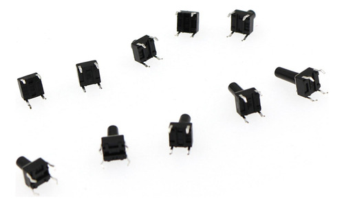 100 Piezas Interruptor De Botón Táctil Interruptor Táctil