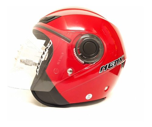 Casco Nenki Urbano Nk-627 Abierto Rojo Azul O Negro Brillant