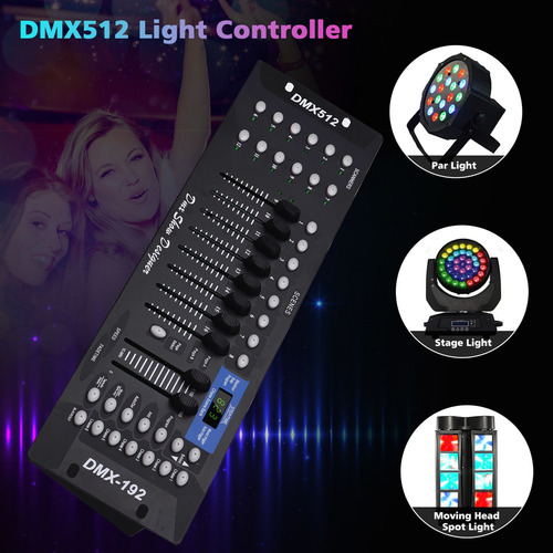 Dmx512 Panel De Consola Del Controlador De Luz 192ch Program