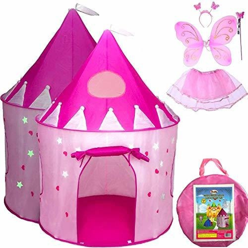 5-piece Princess Castle Girls Pop Up Play Carpa & Dress Up