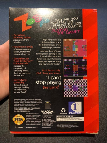 Zoop Sega Genesis #2 (Usado)