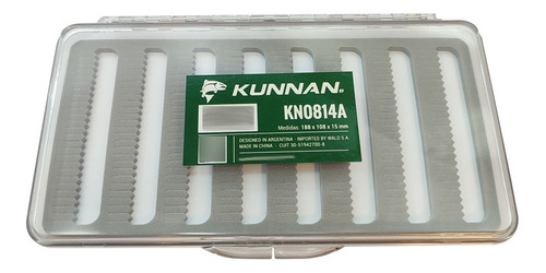 Caja Para 208 Moscas Foam Calado Kunnan 188x108x15mm