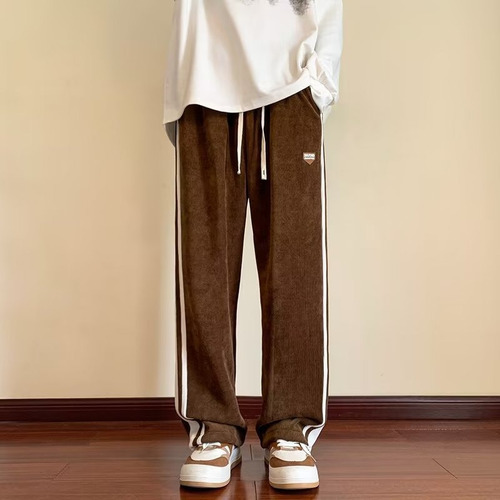 Pantalón Casual Deportivo De Otoño Con Rayas Para Hombre