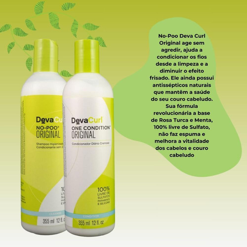 Devacurl No-poo Original Kit Shampoo E Condicionador 355ml