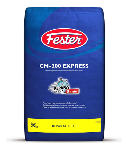 Mortero Reparador Fester Cm 200 Express 25kg
