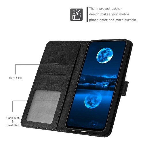 Funda Abatible Para Motorola Moto G84 5g Color Puro Con
