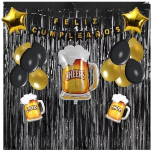 Kit Decoración Cumpleaños - Temática Cerveza