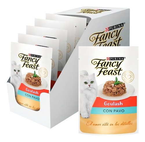 Pouch Fancy Feast Goulash Sabor Pavo Caja X 15 Unidades