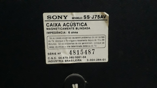 Par Caixas Sony Grx10av | Mod. Ss J75av 6 Ohms :) (Usado)
