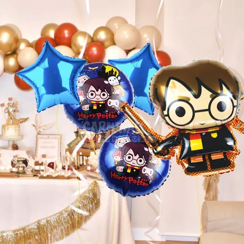 Kit De Decoracion Cumpleaños Globos Harry Potter 83 Pz Nuevo