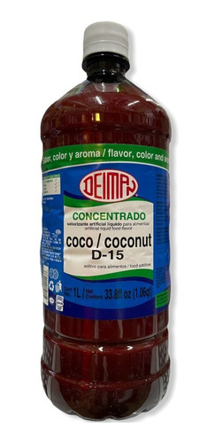 Concentrado Saborizante Comestible De Coco 1 Litro