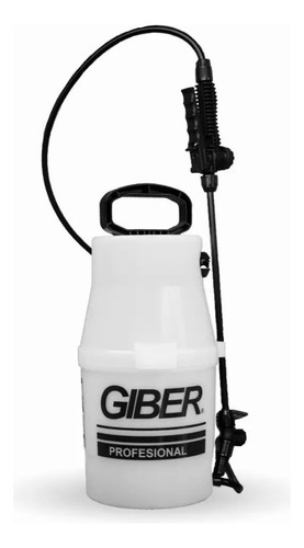 Pulverizador Botella Fumigador Giber Pro 9 Lts  Juntas Viton Color Blanco