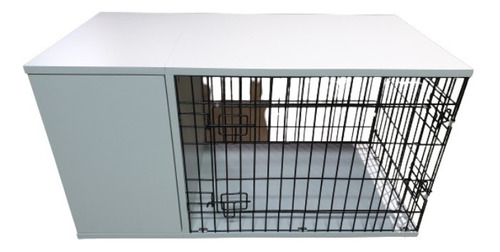 Jaula Casa Mueble Perros Gatos Con Doble Apertura, 96x60x73