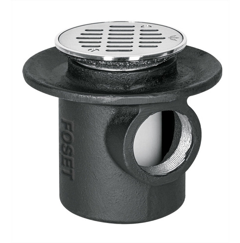 Coladera De Hierro Boca Para Piso Rejilla Inoxidable 45301