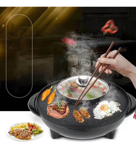 Frigideira Elétrica S 2 Em 1 Panela Quente Portátil Smogl 20