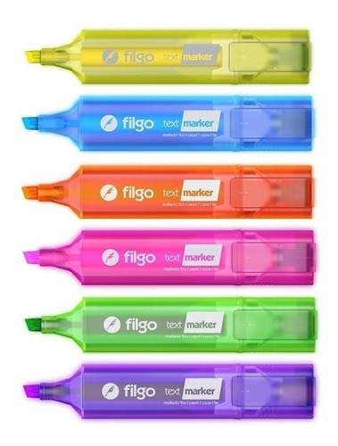 Resaltador Filgo Text Marker Fluo Caja X 12 Unidades