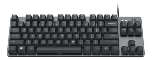 Teclado com Fio Inglês K835 TKL Alumínio e Switches Red Linear Preto Logitech