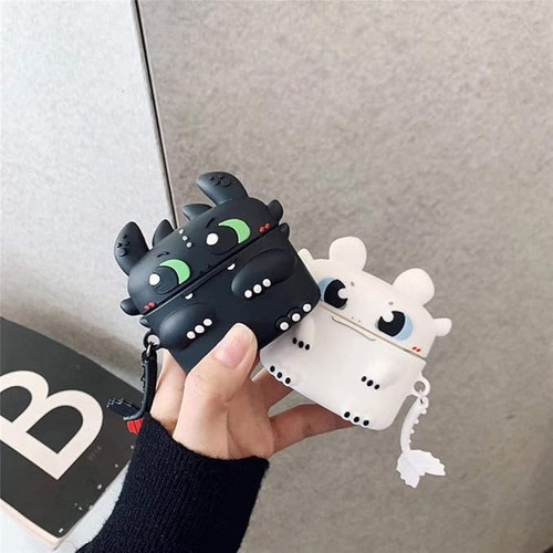 Funda Estuche Kawaii Para Airpods Pro2 Con Gancho Chimuelo
