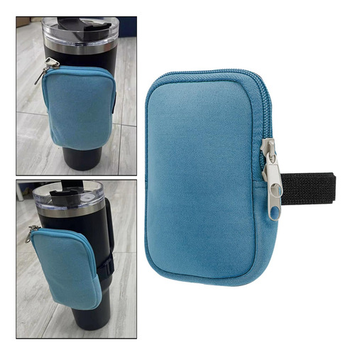 Bolsa De Botella De Agua, Bolsa De Vaso De Agua De Mano Azul