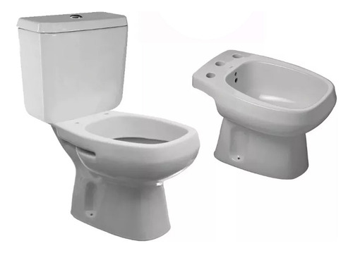 Combo Monaco Roca Inodoro Largo Depósito Bidet De 3 Cs8073