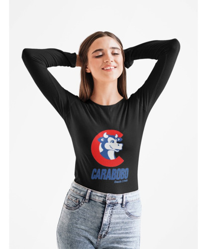 Polera Larga Venezuela Logo Chica Estampada Algodon