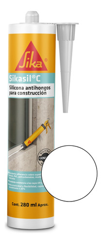 Sikasil C Sellante De Silicona Neutra Blanco 280ml