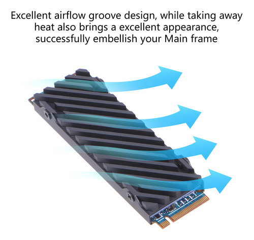 Disipador De Cobre Y Grafeno For M.2 Ngff 2280 Pci-e Nvme S