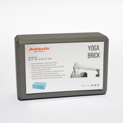 Imagen 2 de 3 de Bloque Ladrillo Yoga Pilates Athletic Goma Eva Brick