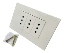 Comprar Tomacorriente Enchufe Triple 10a 250v Blanco Certificado Sec