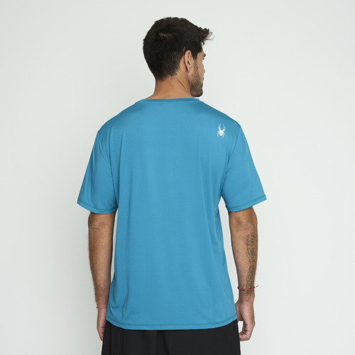Polera Entrenamiento Hombre Spyder Azul Symtt02s24bl
